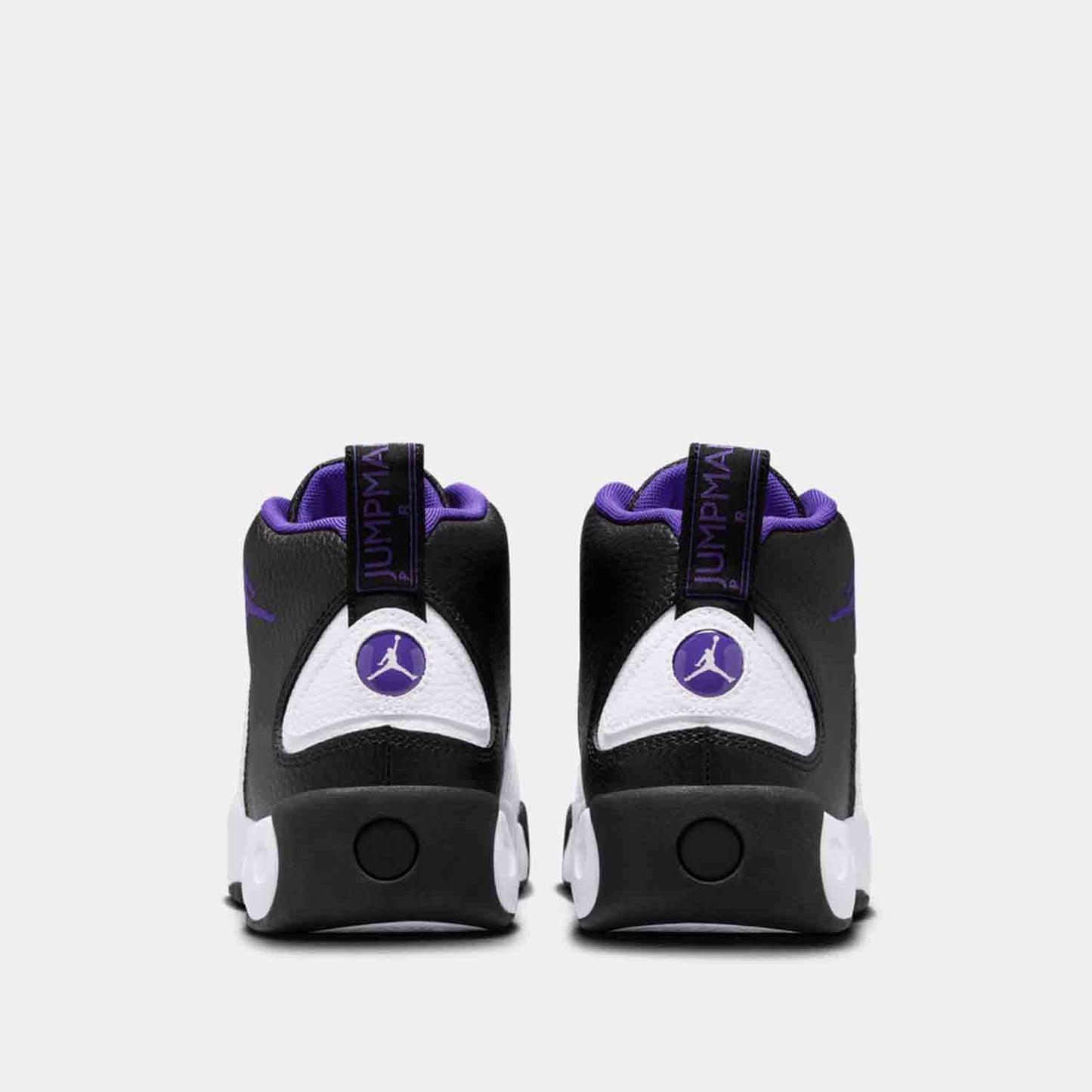 Rear view of the Jordan Jumpman Pro 'Black Field Purple' Basketball Shoes.