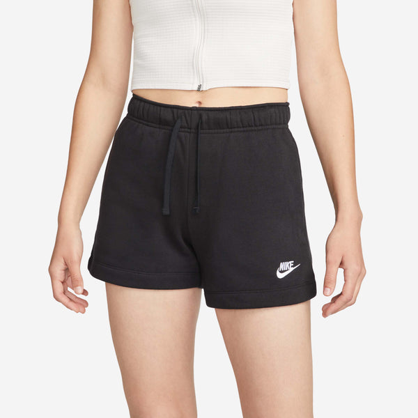 Women's Sportswear Club Fleece Mid-Rise Shorts, Black/White
