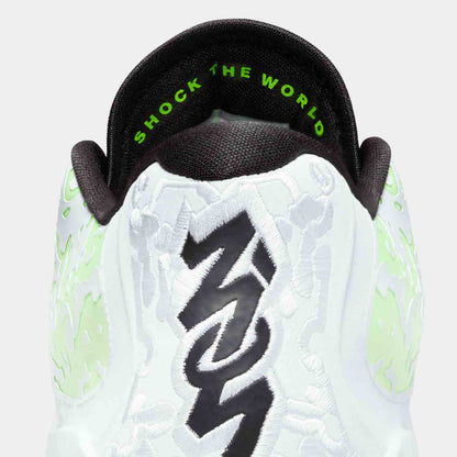 Up close rear view of Jordan Zion 3 'No Guts'.