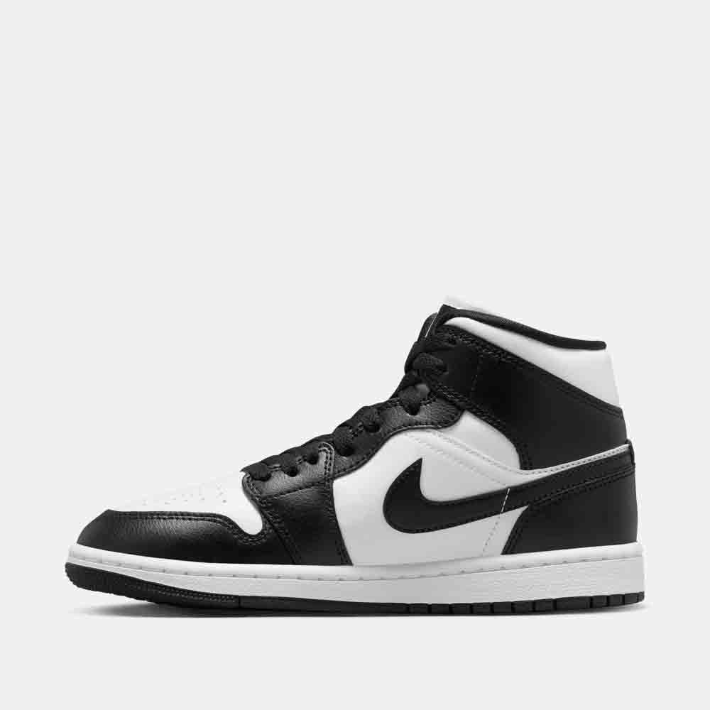 black and white mid jordan