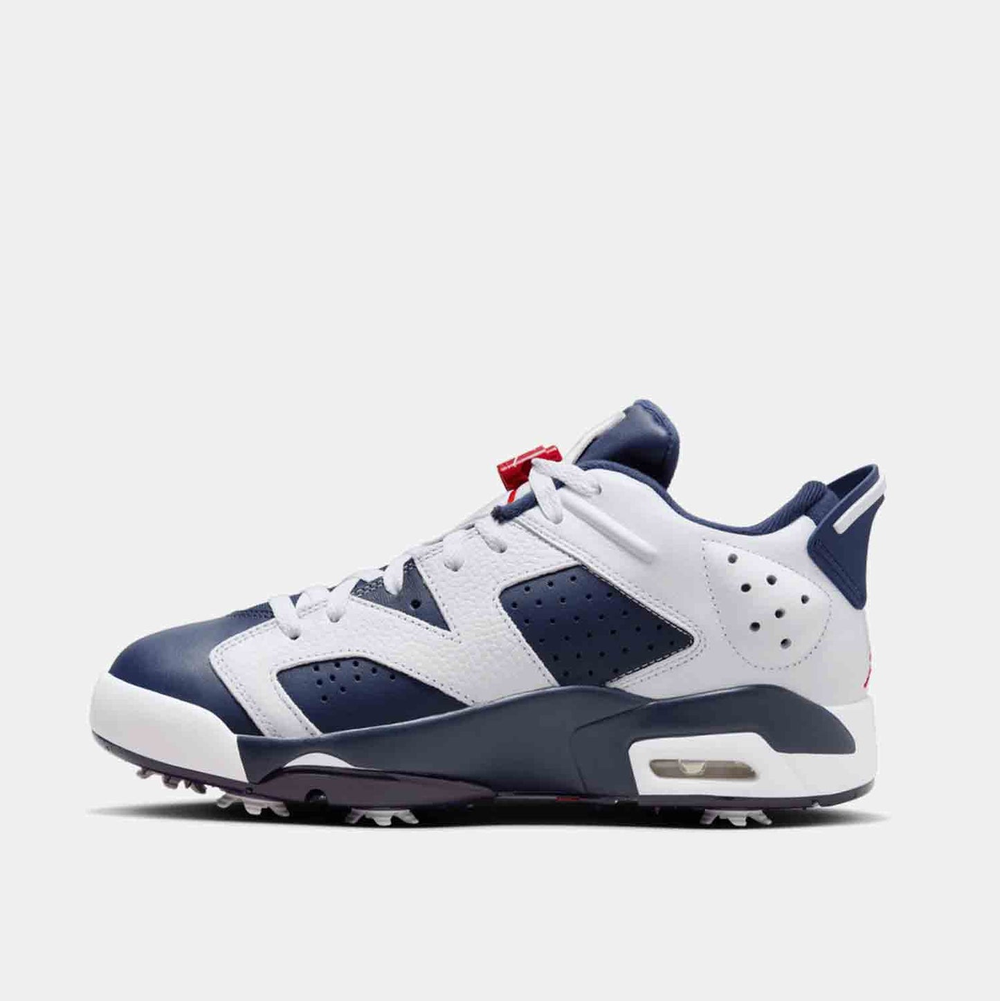 Men's  Retro 6 Low G 'Olympic' Golf Shoes, White/Midnight Navy - SV SPORTS