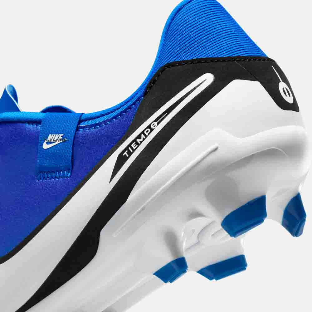 Up close, rear view of the Nike Tiempo Legend 10 Academy Soccer Cleats.