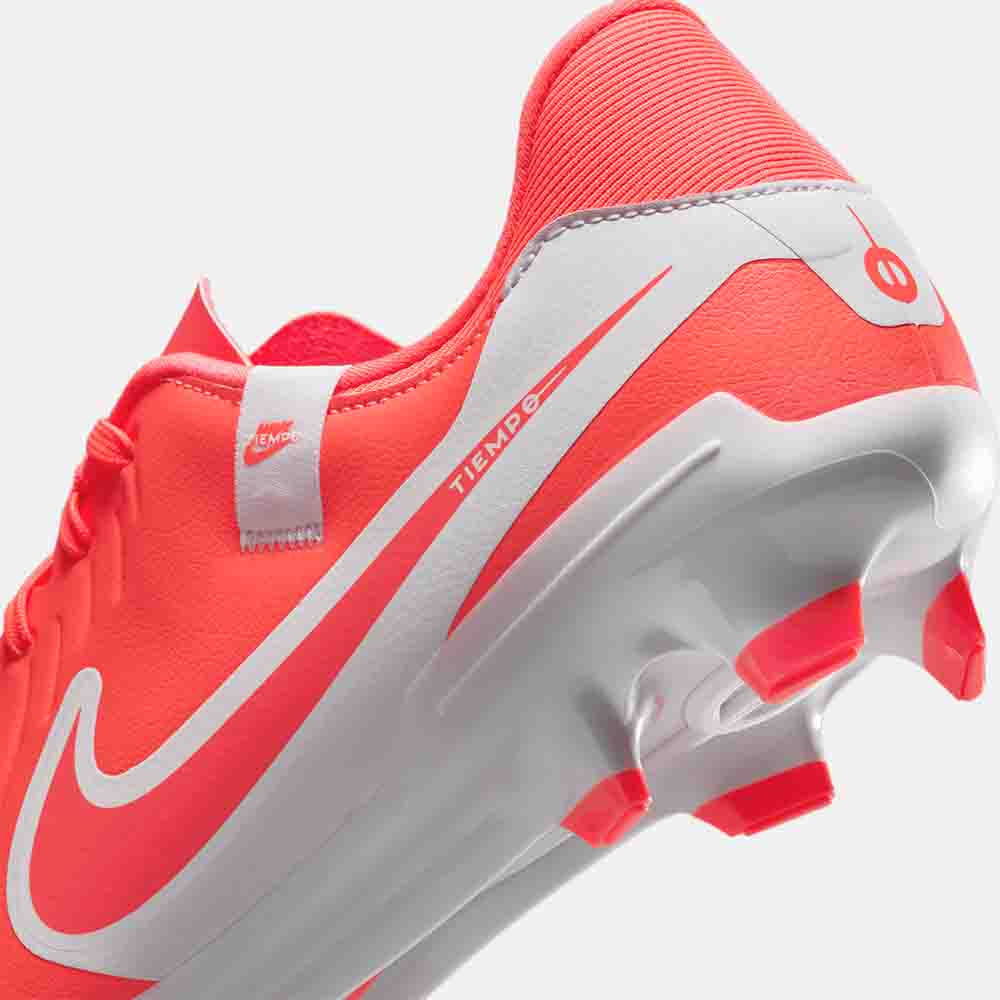 Up close, rear view of the Nike Tiempo Legend 10 Academy Soccer Cleats.