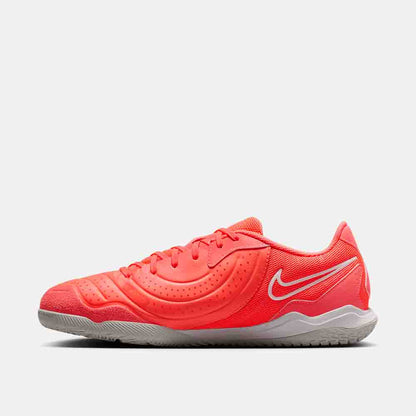 Side medial view of the Nike Tiempo Legend 10 Academy Indoor Soccer Shoes.