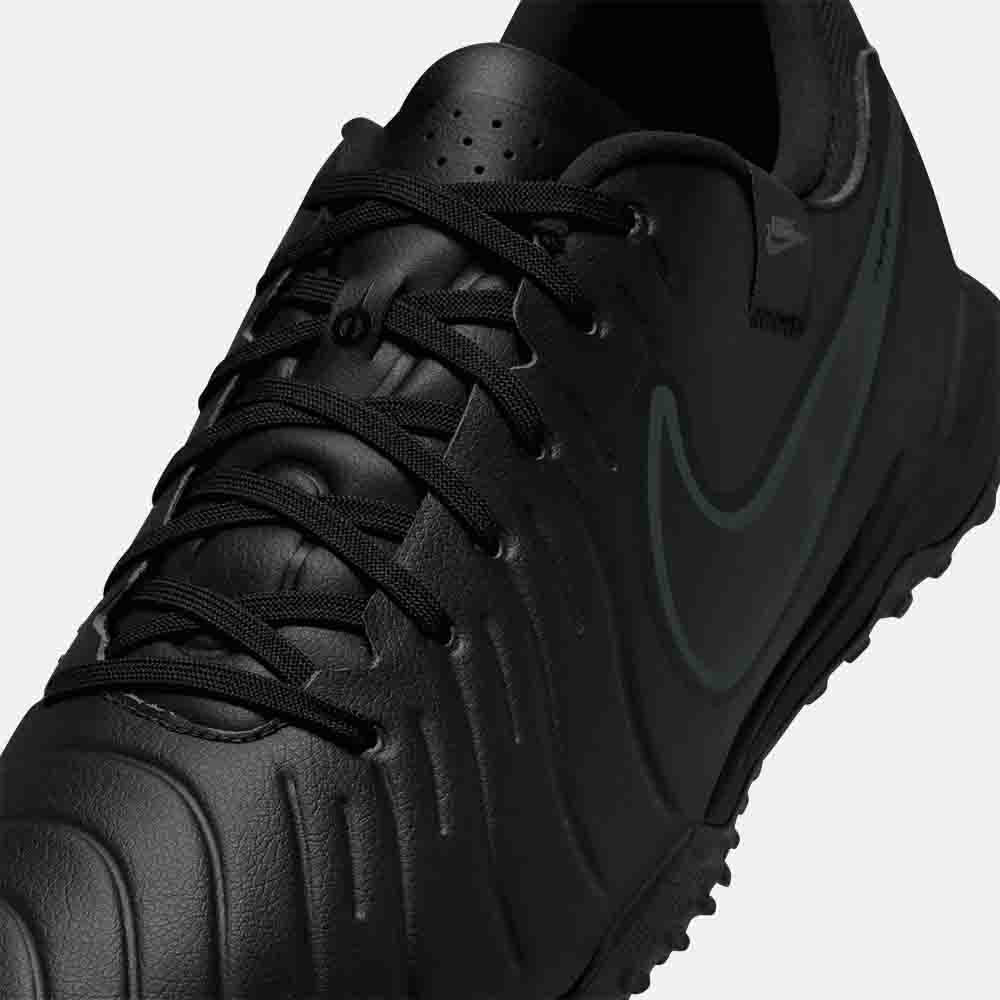 Up close, front view of the Nike Tiempo Legend 10 Academy Turf Soccer Shoes.