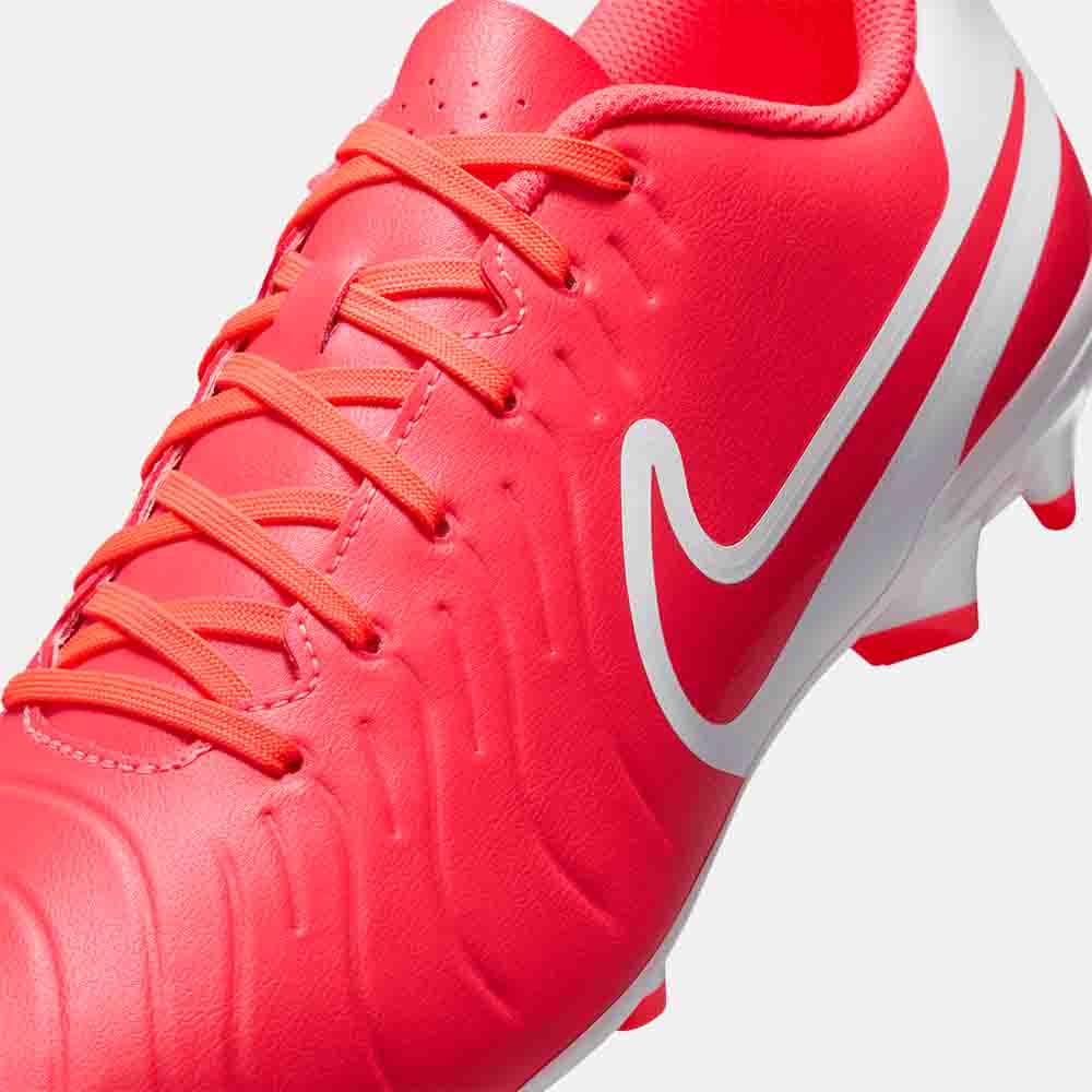 Up close, front view of the Nike Tiempo Legend 10 Club Soccer Cleats.