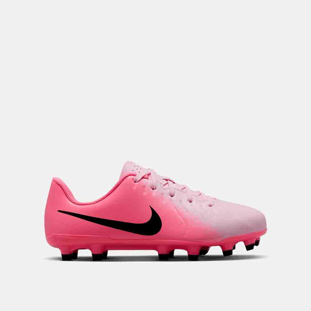 Side view of the Nike Kids' Tiempo Legend 10 Club Soccer Cleats.