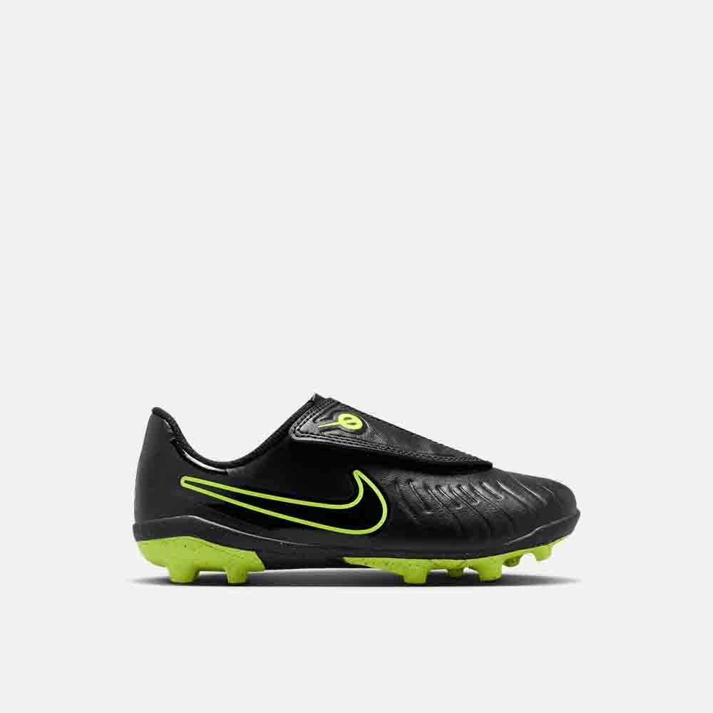 Side view of the Nike Kids' Tiempo Legend 10 Club Soccer Cleats.