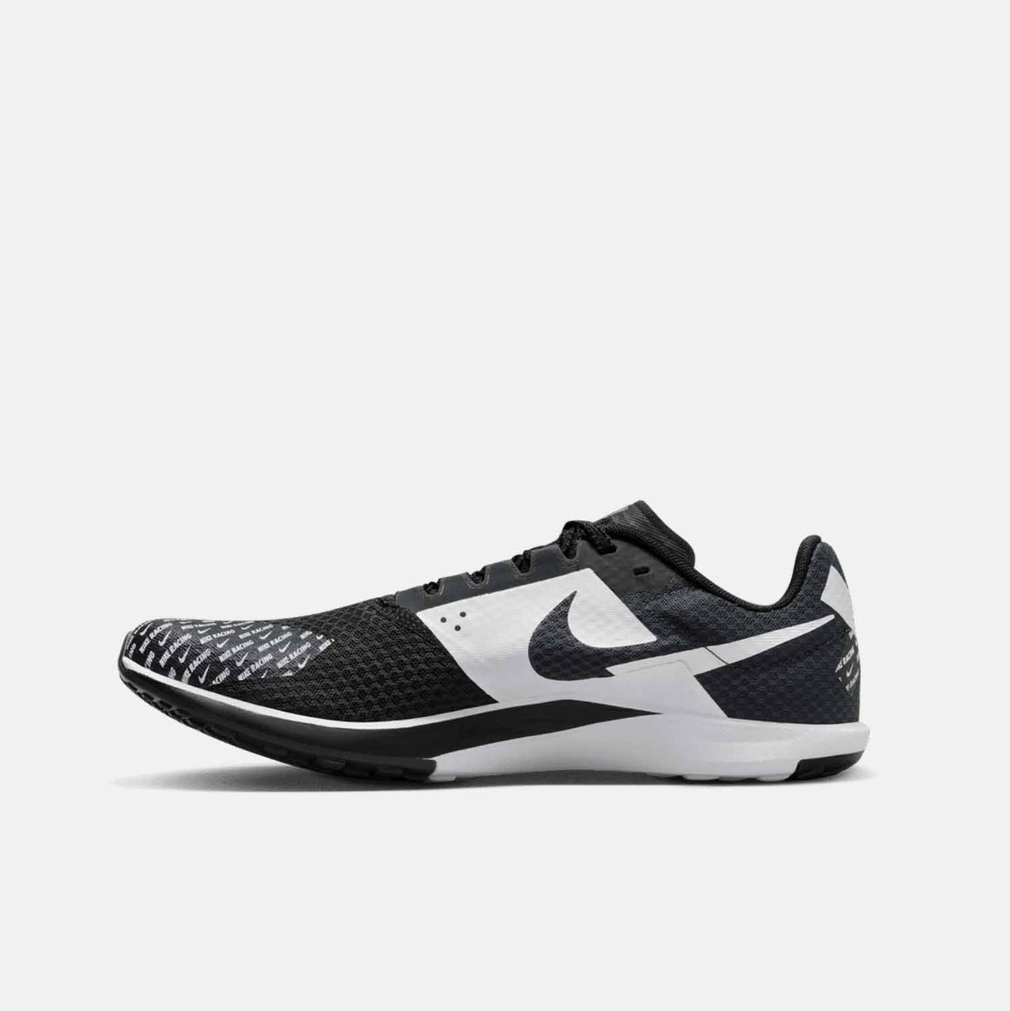 Side medial view of Nike Rival Waffle 6 Road Cross-Country Shoes.