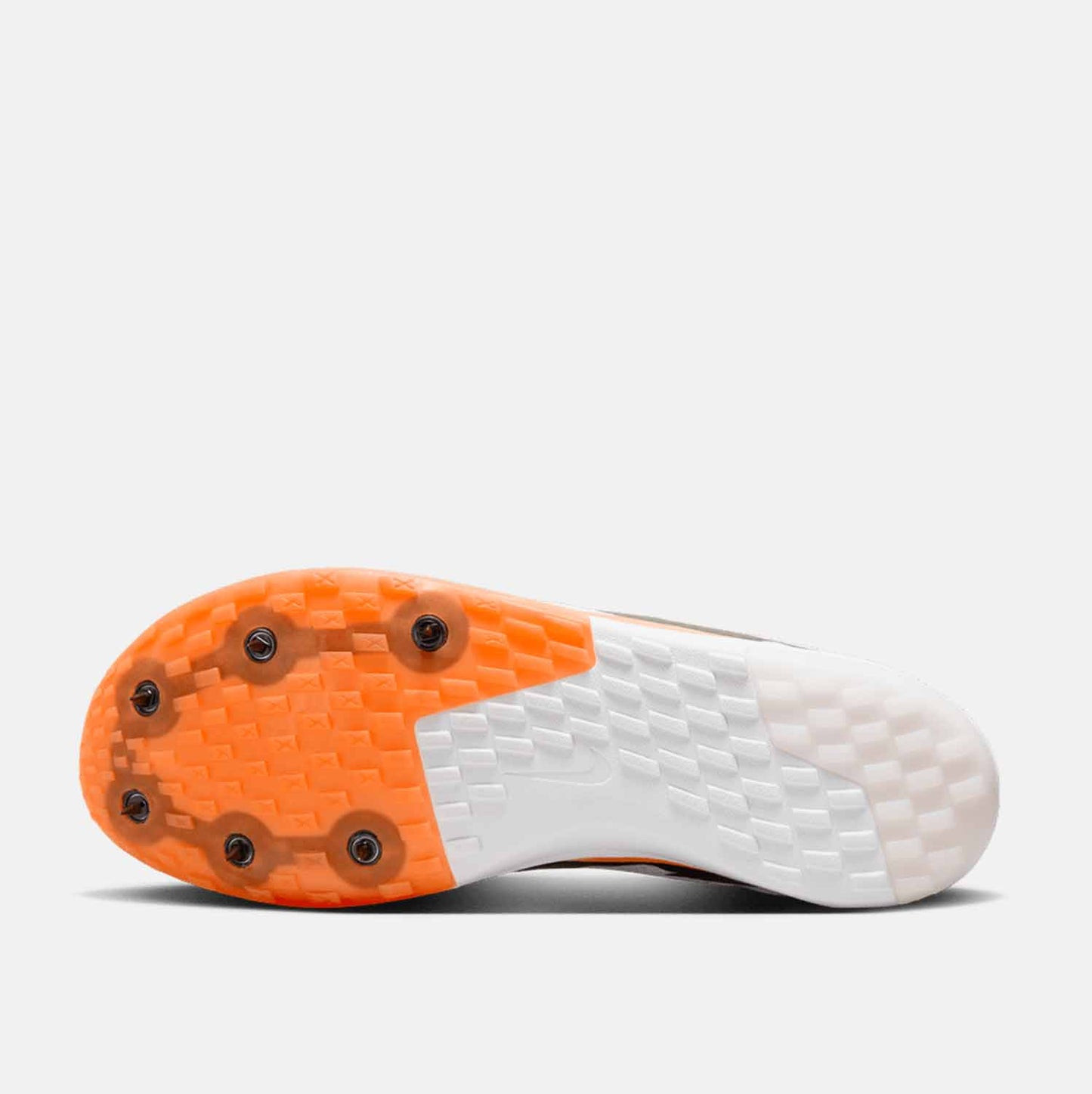 Bottom view of Nike Rival XC 6 Cross-Country Spikes.
