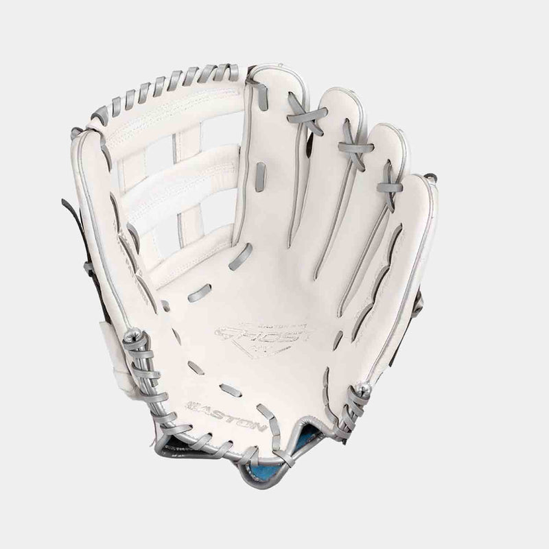 Front palm view of Easton Ghost NX 12.75” Fastpitch Softball Pitcher/Outfield Glove.