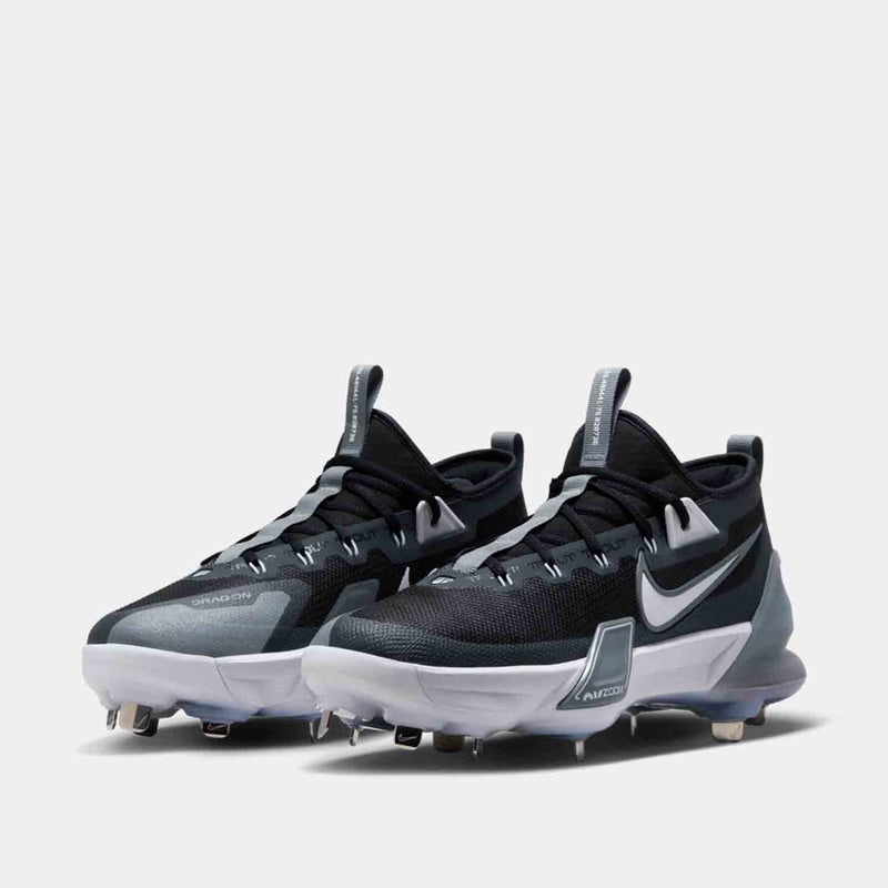 Front view of Men's Nike Force Zoom Trout 9 Elite Metal Baseball Cleats.