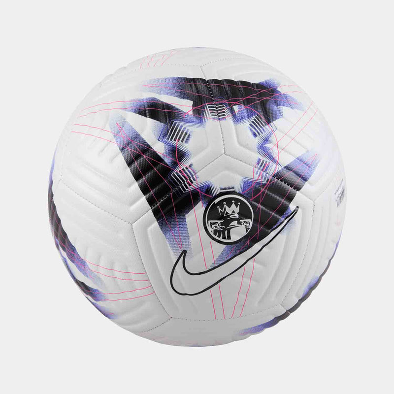 Front view of the Nike Premier League Academy Soccer Ball.