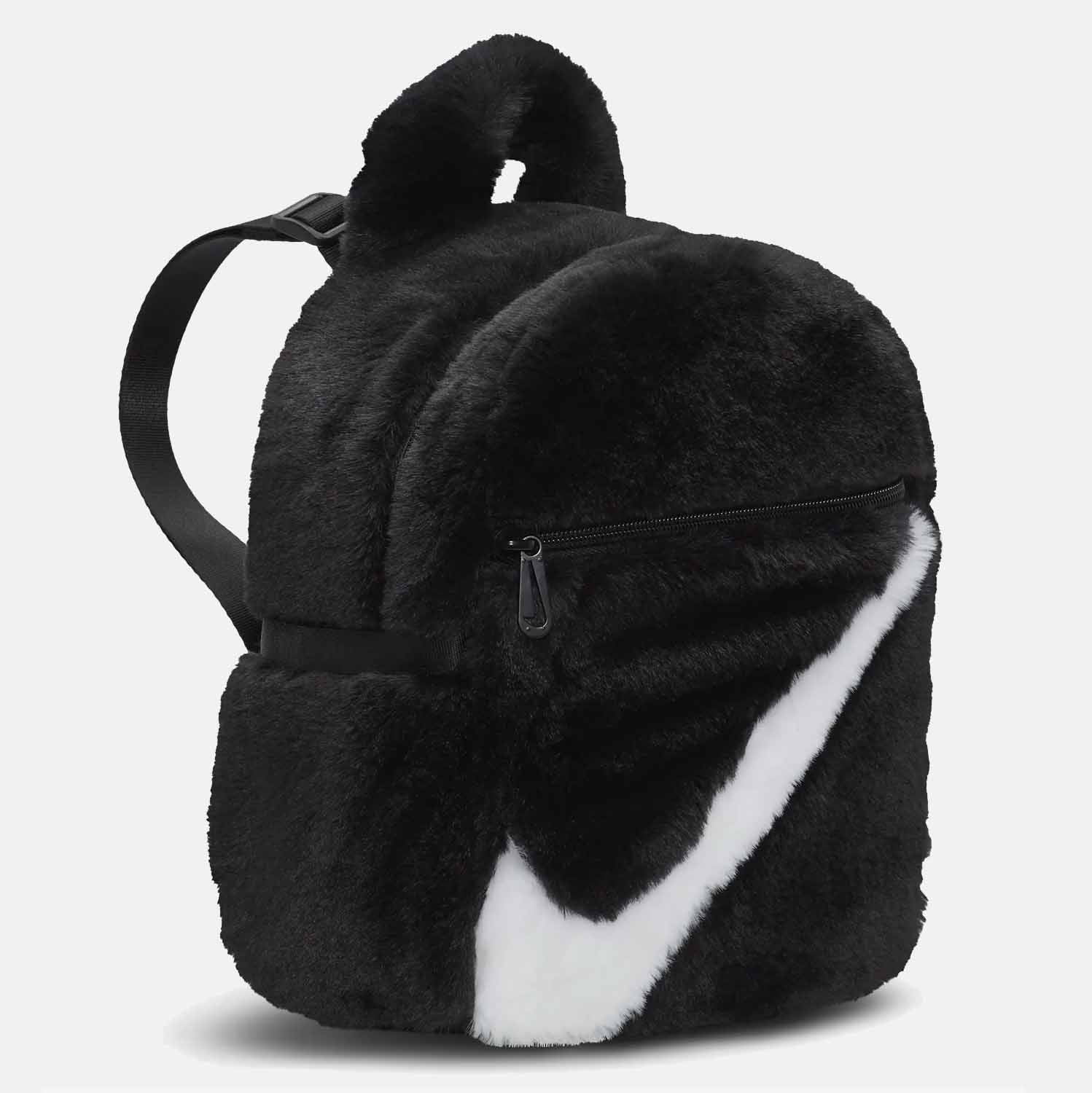 Front view of the Nike Sportswear Futura 365 Faux Fur Mini Backpack.