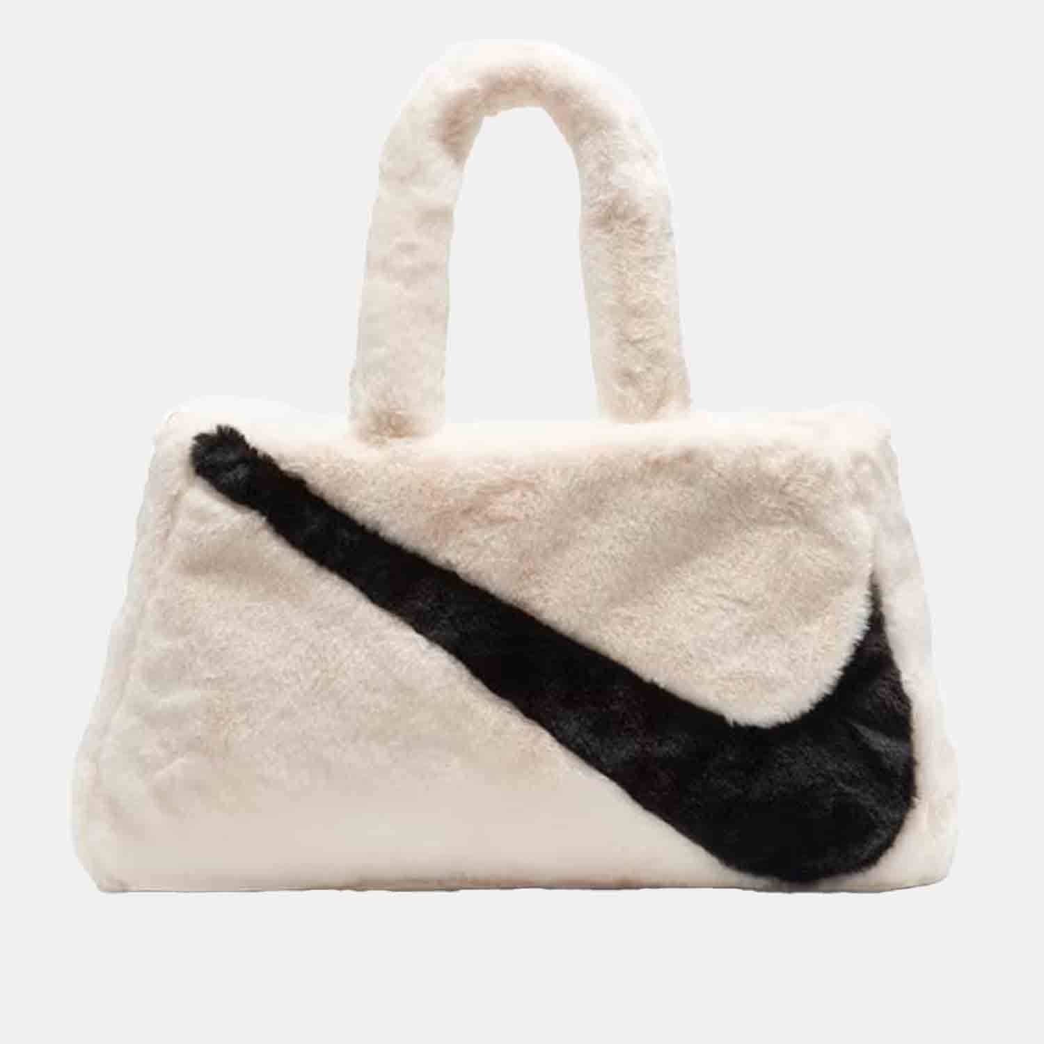Front view of the Nike Sportswear Faux Fur Tote.