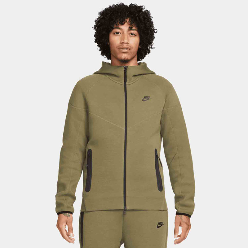 Front view of the Men's Nike Sportswear Tech Fleece Full-Zip Hoodie.