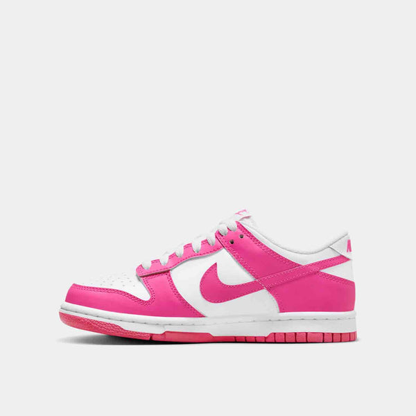 Side medial view of the Nike Kids' Dunk Low.