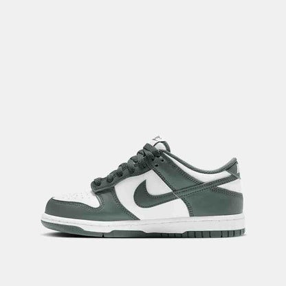 Side medial view of the Nike Kids' Dunk Low.