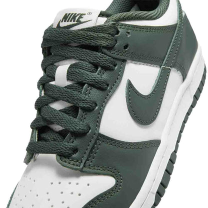 Up close, front view of the Nike Kids' Dunk Low.