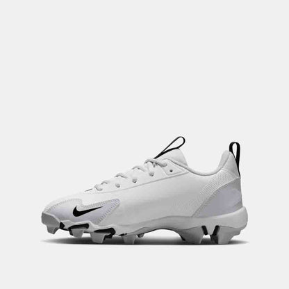 Side medial view of the Nike Kids' Force Trout 9 Keystone Baseball Cleats.
