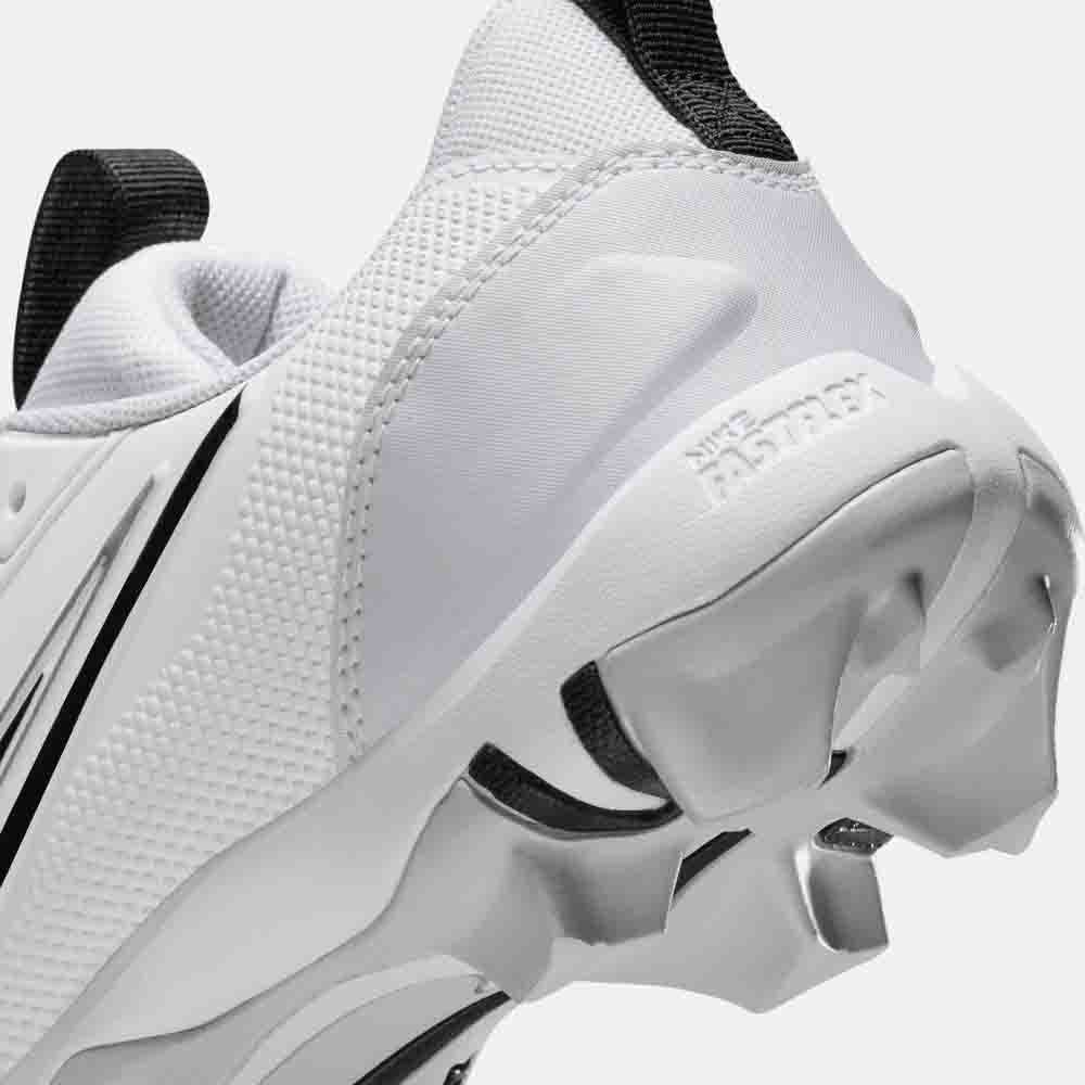 Up close, rear view of the Nike Kids' Force Trout 9 Keystone Baseball Cleats.