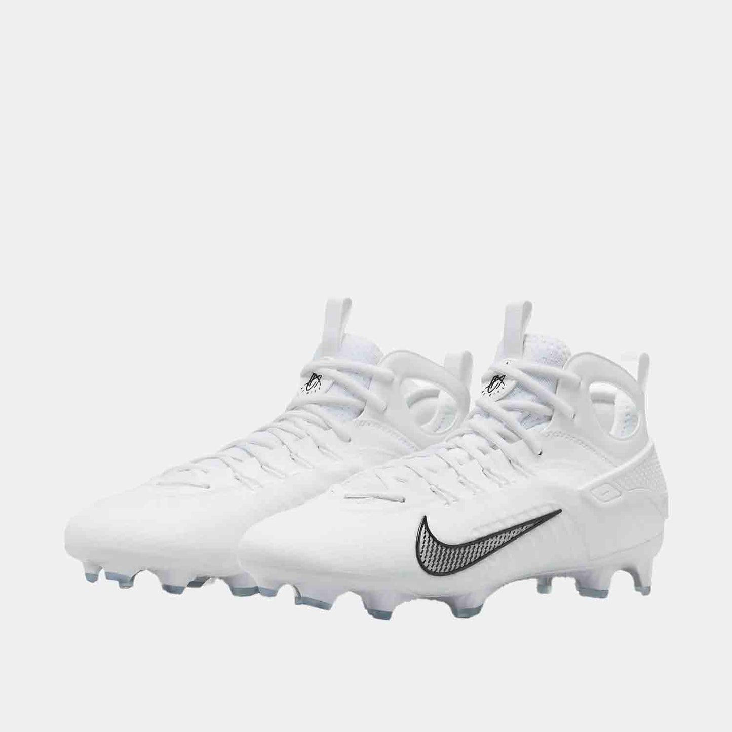 Front view of the Men's Nike Huarache 9 Elite Mid Lacrosse Cleats.
