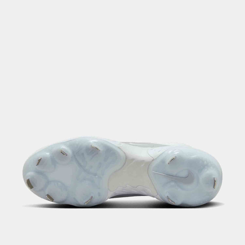 Bottom view of Men's Nike Alpha Huarache Elite 4 Low Metal Baseball Cleats.