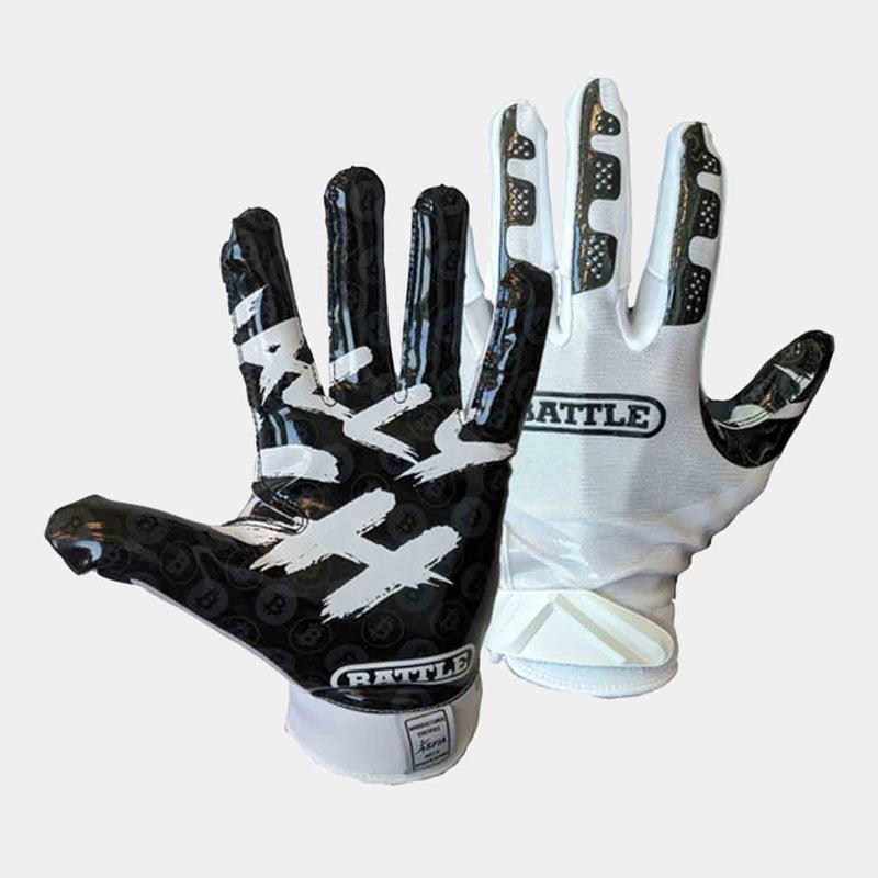 Used Under Armour FB GLOVES YTH MD Receiver Football Gloves Football Gloves