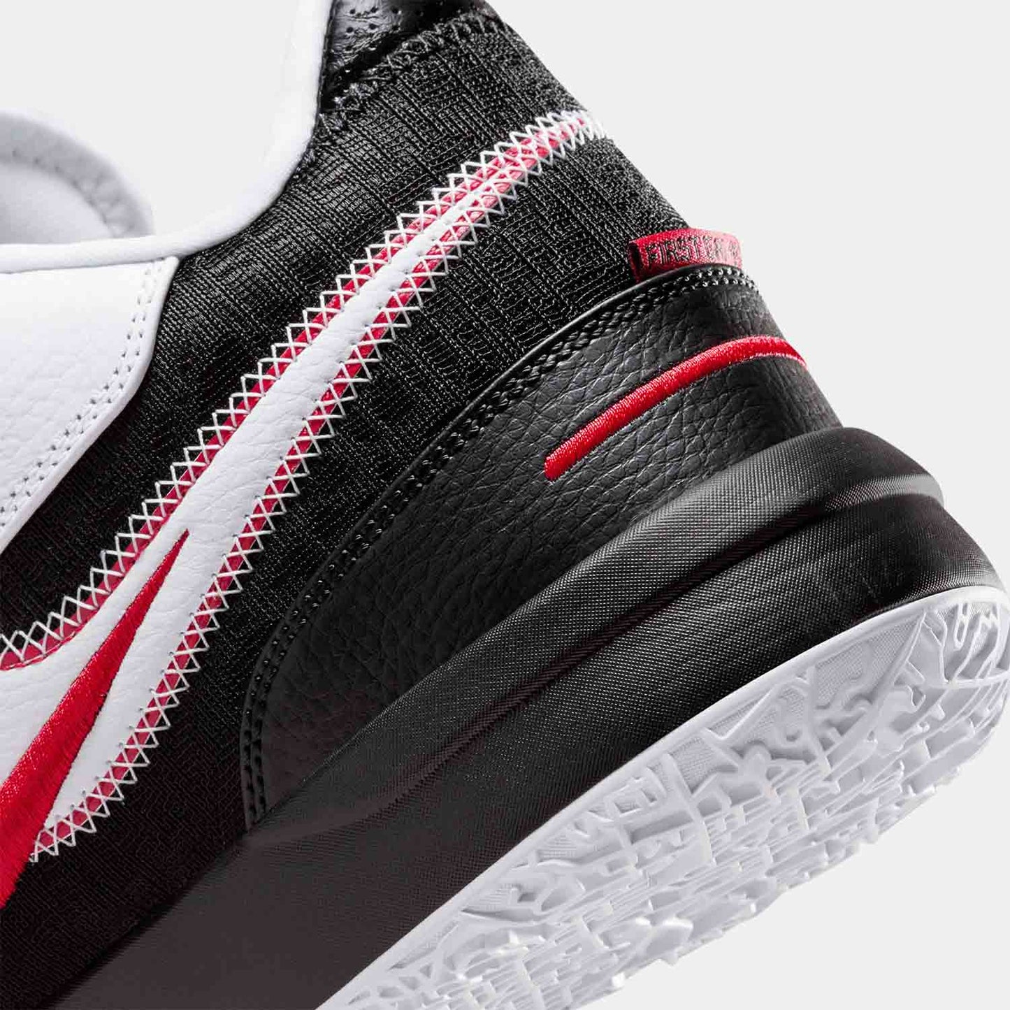 Close up heel view of Nike LeBron NXXT Gen AMPD 'First Game' Basketball Shoes.