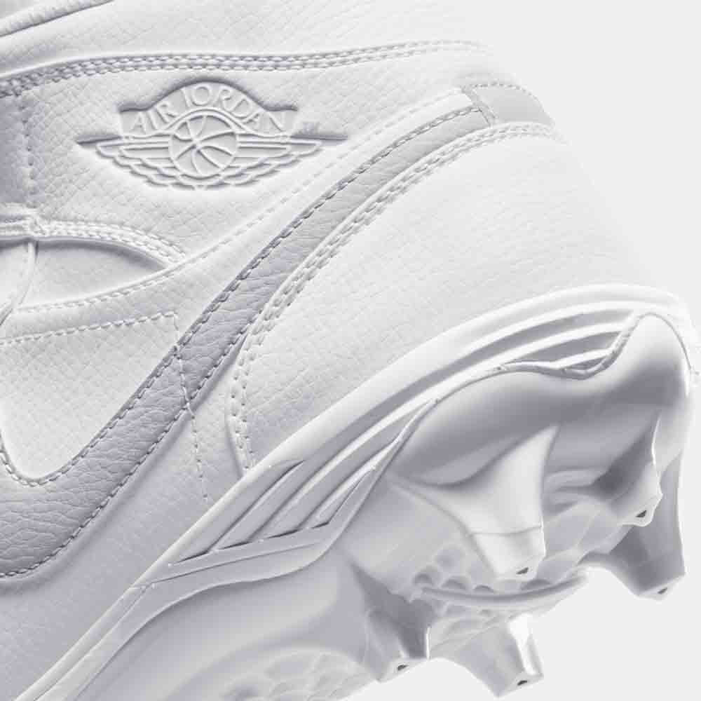 スパイク Air Jordan 1 Mid White Cleats 27.5 Nike Air Jordan 1 Mid TD White Grey Football Cleat FJ6805