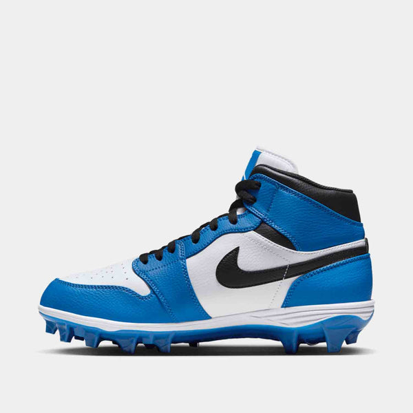 Side medial view of the Men's Jordan 1 Mid TD Football Cleats.