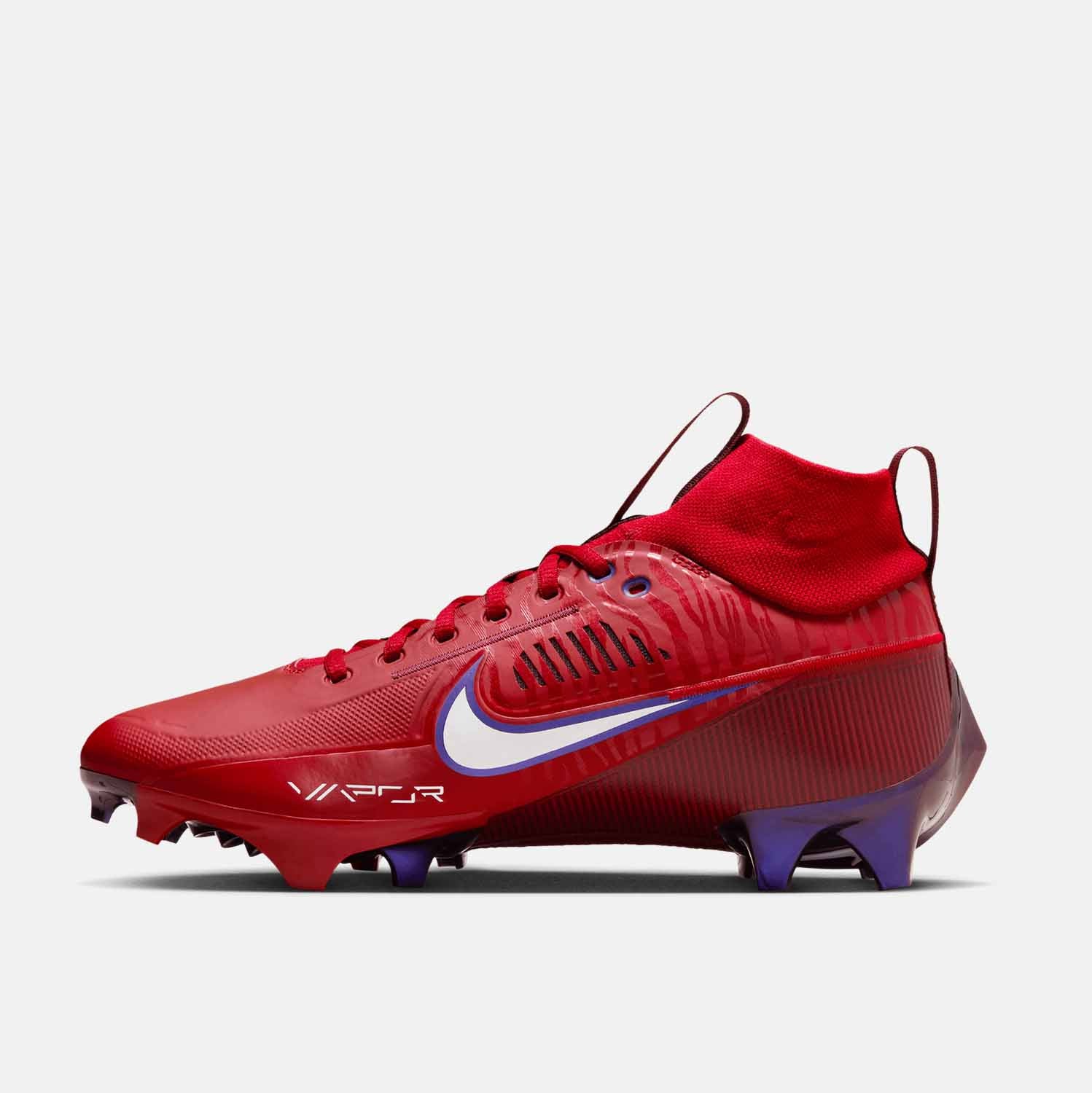 Side medial view of Nike Vapor Edge Pro 360 2 "Ja'Marr Chase" Football Cleats.