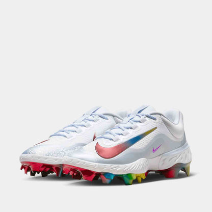 Front view of the Men's Alpha Huarache Elite 4 Low MCS Baseball Cleats.