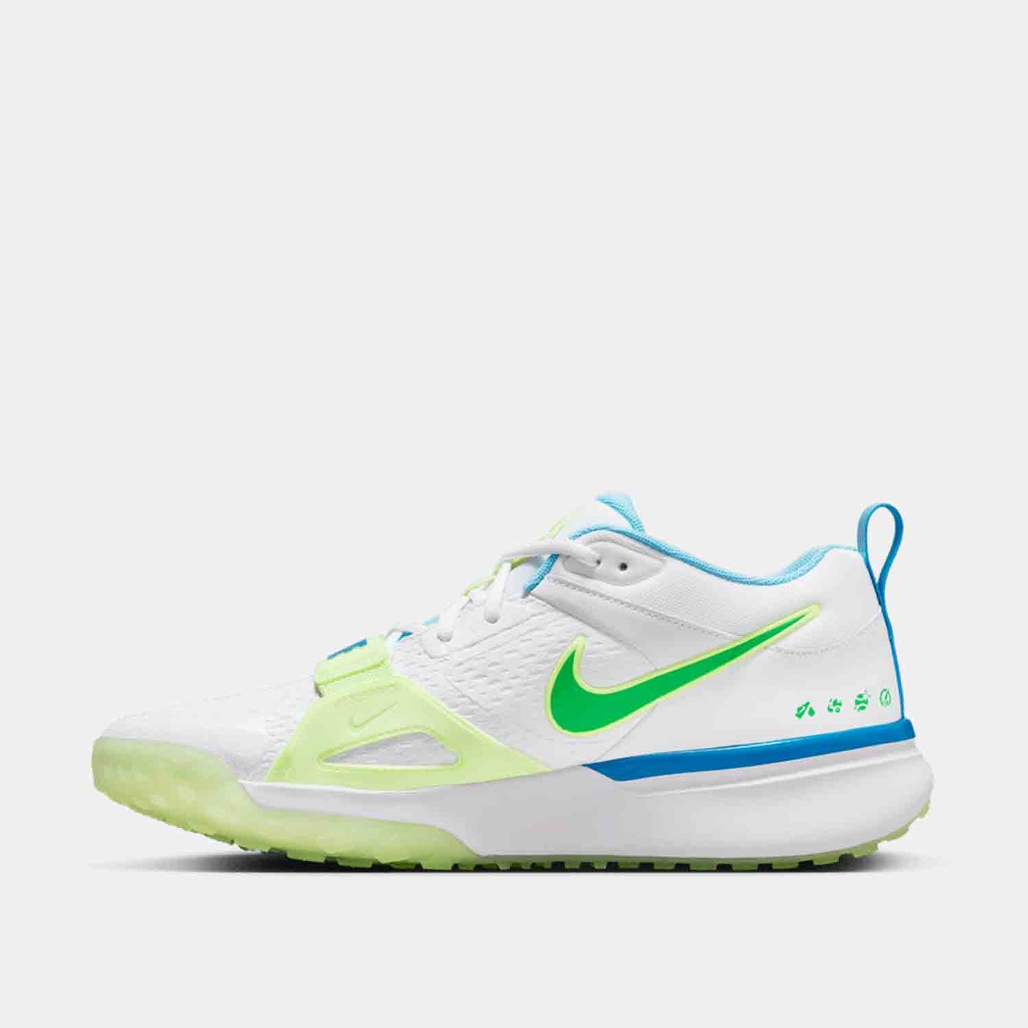 Side medial view of Nike Diamond Elite Turf Baseball Shoes.