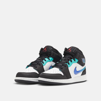 Front view of the Kids' Air Jordan 1 Mid SE.