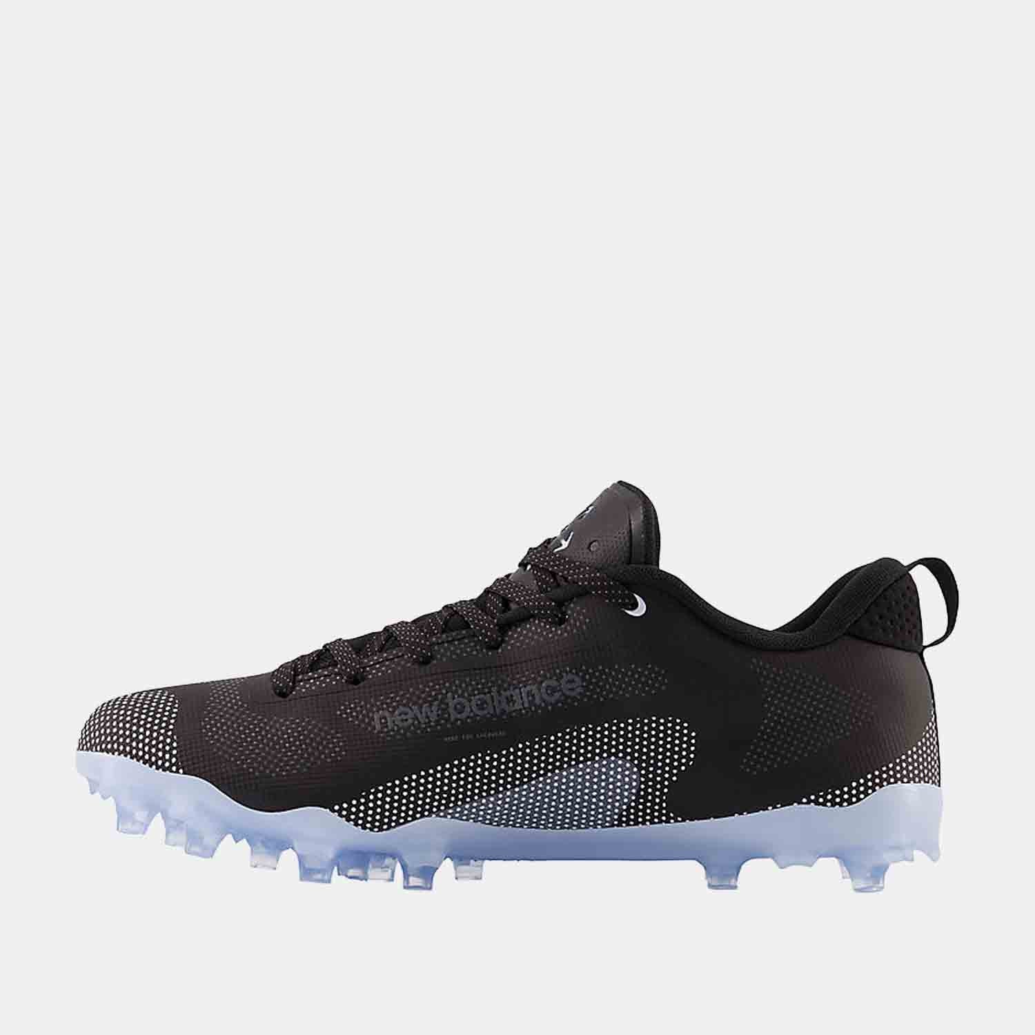Side medial view of the Men's FreezeLX v4 Low TPU Lacrosse Cleats.