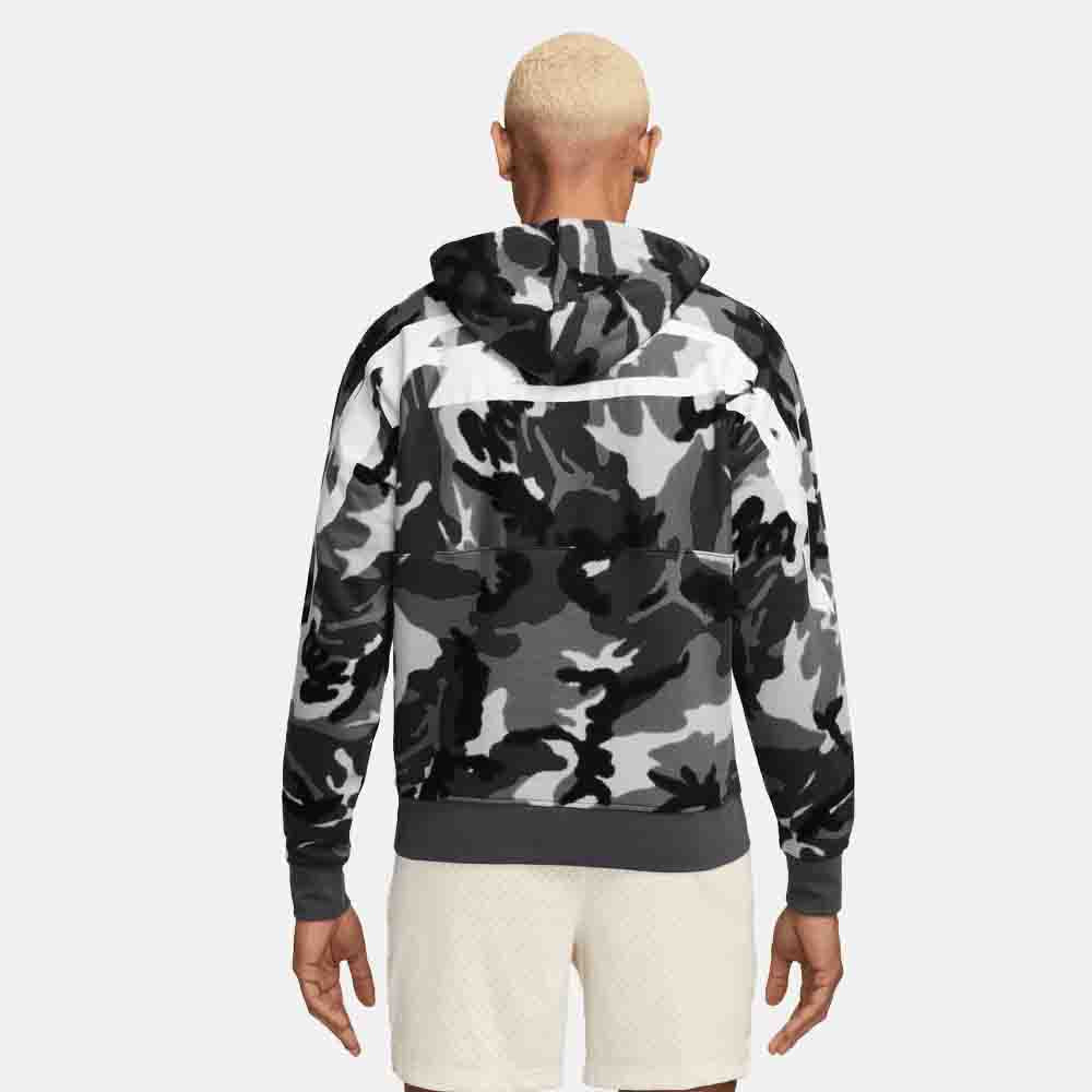Rear view of the Jordan Men's Camo Pullover Hoodie.