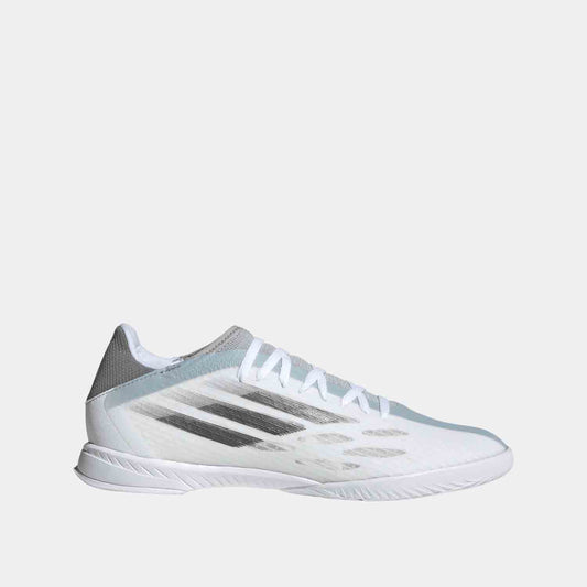 Side view of Adidas Men's X Speedflow Indoor Soccer Shoes.