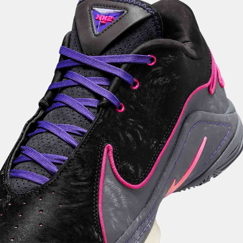 Up close, front view of the Nike LeBron XXII "Tunnel Vision".