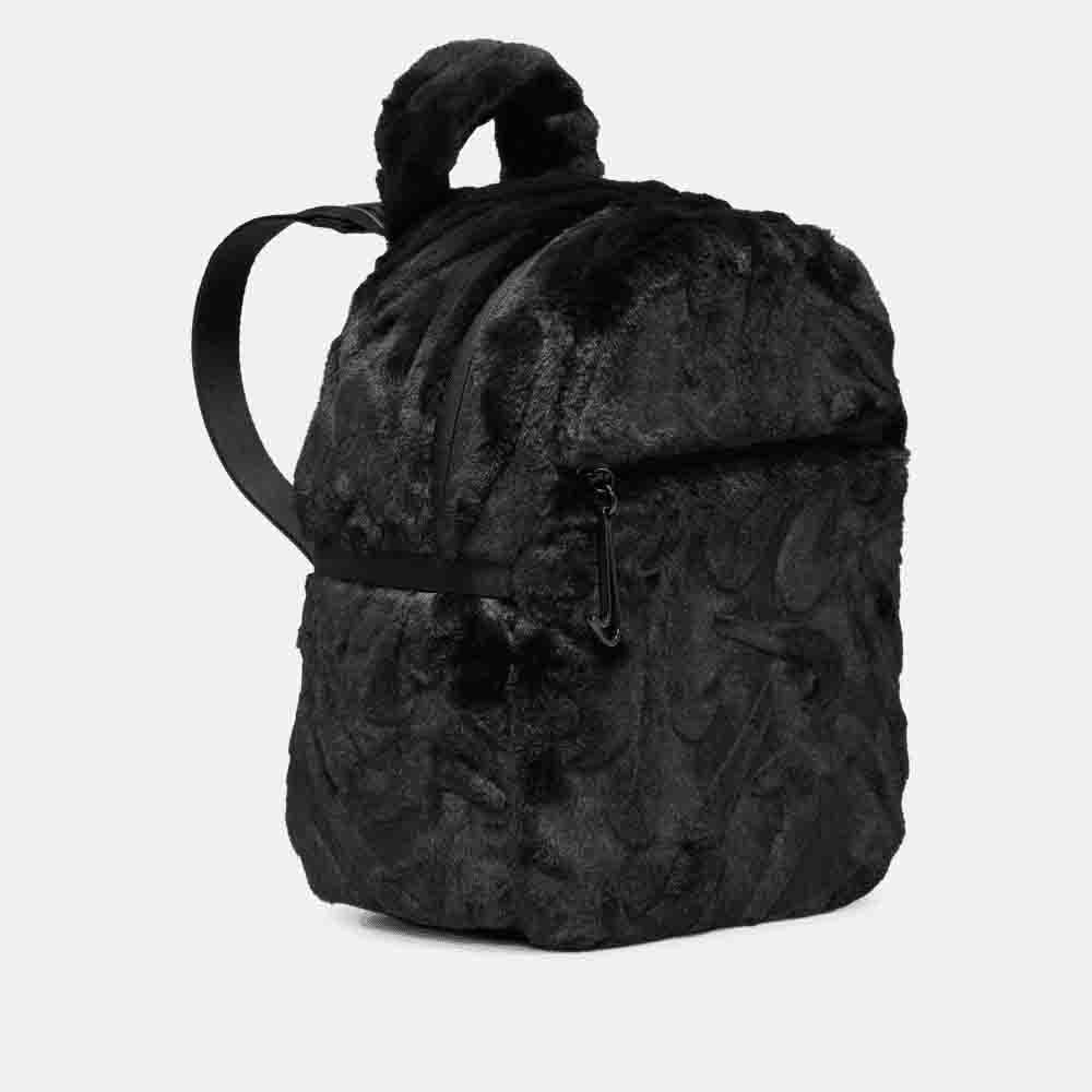 Nike Sportswear Futura Black Faux Fur Mini Backpack Nike Sportswear Futura Black Faux Fur Mini Backpack
