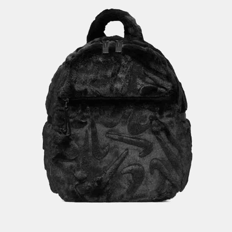 grey faux fur mini backpack Nike Sportswear Futura Faux Fur Mini Backpack