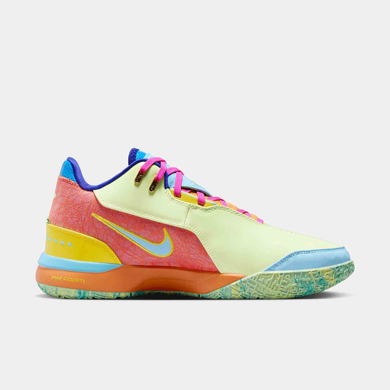 Side image median view of LeBron NXXT Gen shoe from Nike showing alternate color.