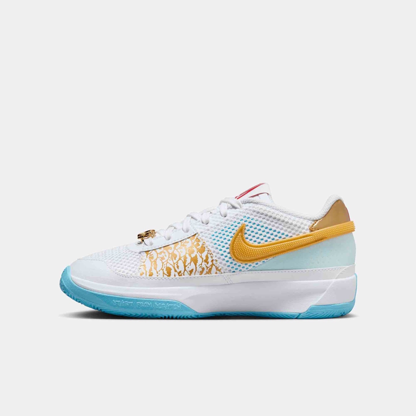 Side medial view of Nike Kids' JA 1 Chinese New Year Basketball Shoes.