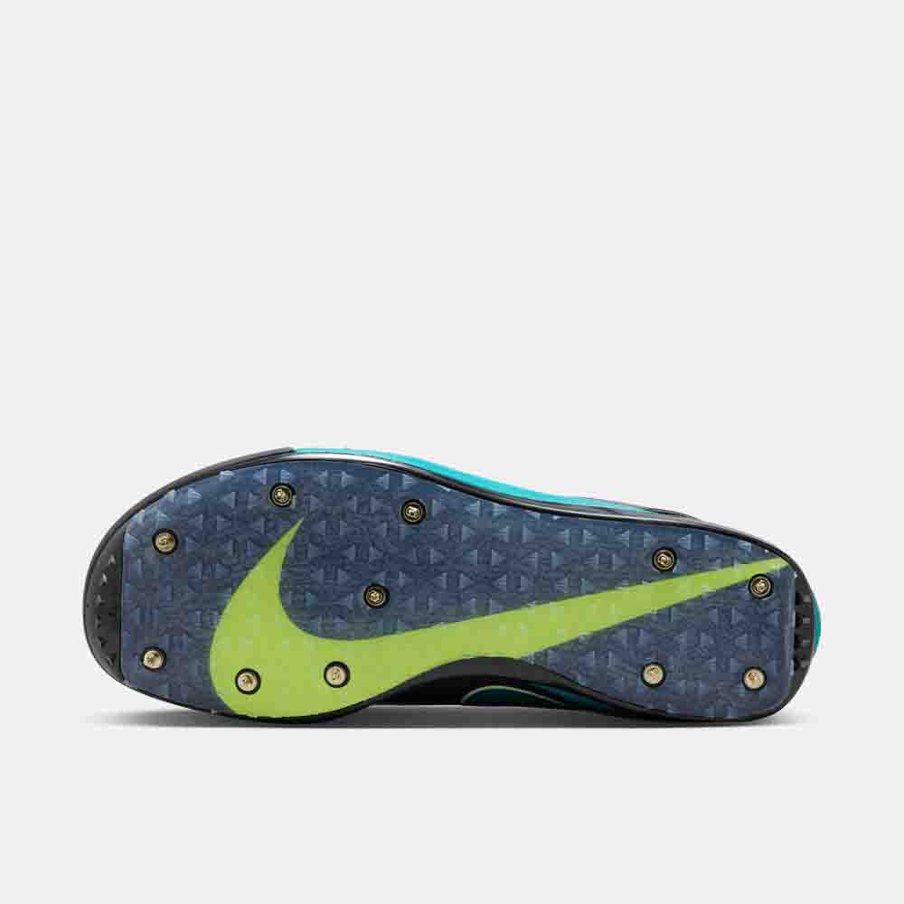 Bottom view of the Nike Zoom Javelin Elite 3 Throwing Spikes.