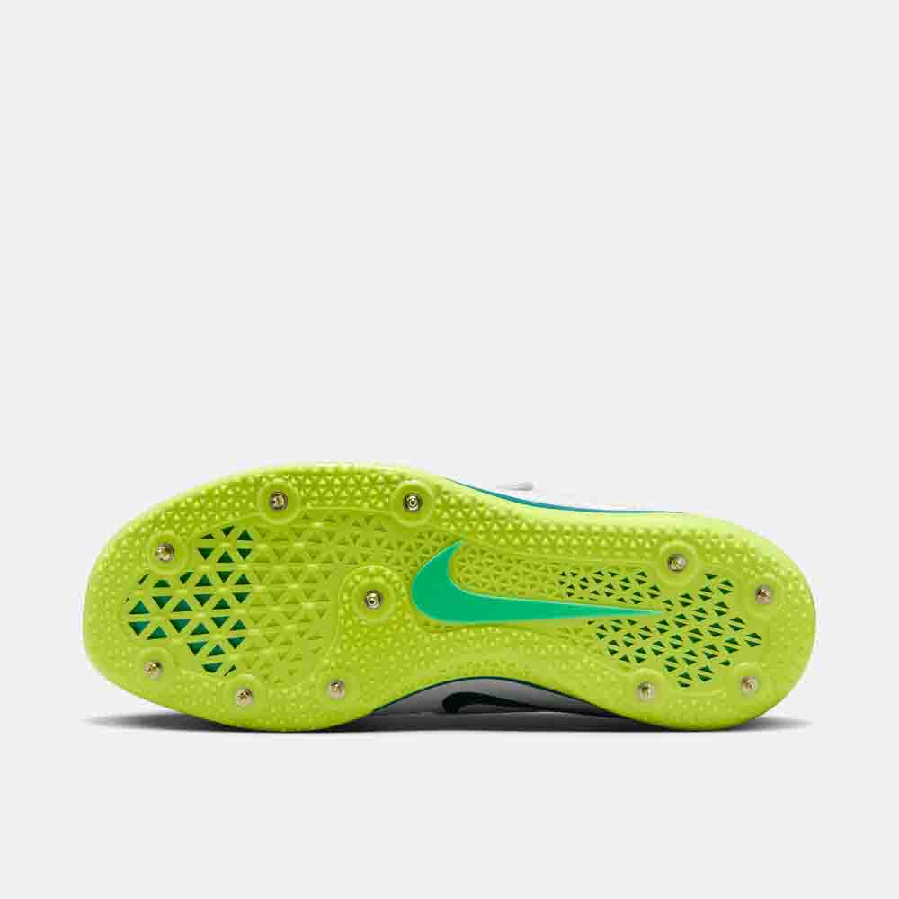 Bottom view of the Nike High Jump Elite Jumping Spikes.