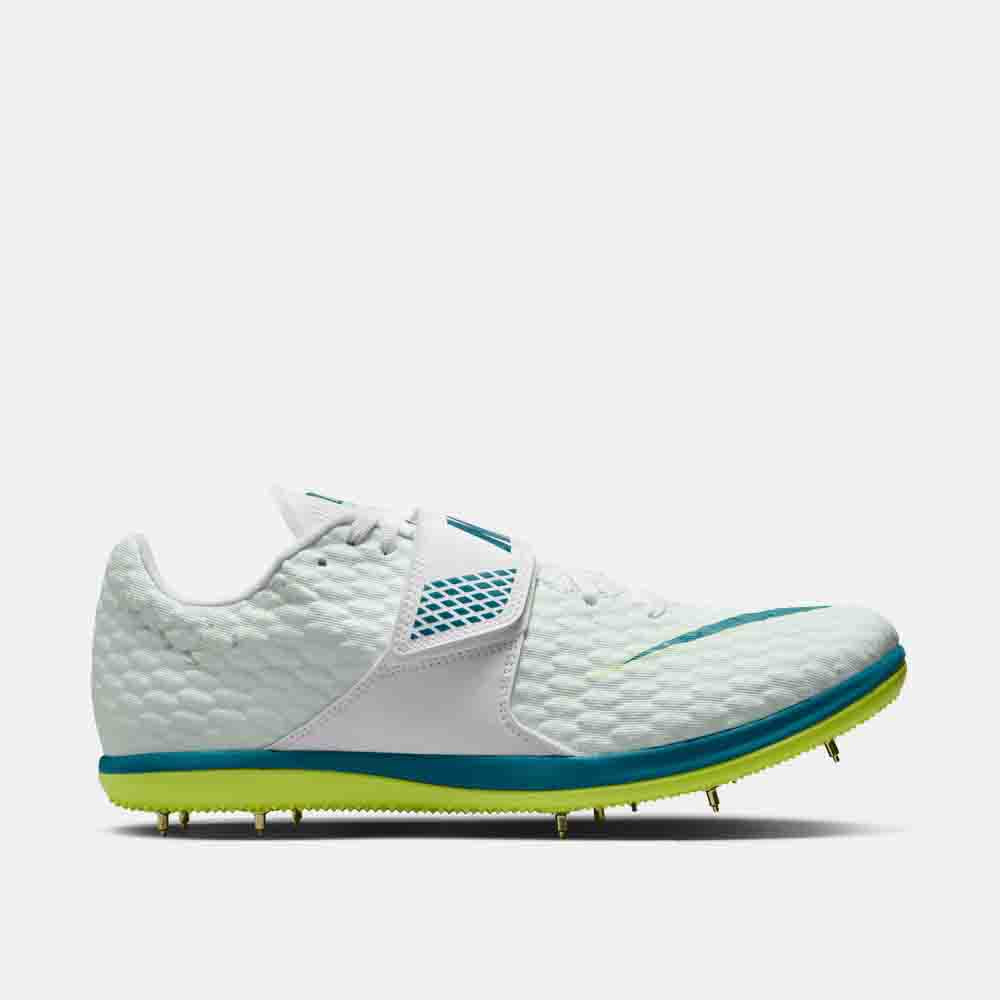 Side view of the Nike High Jump Elite Jumping Spikes.