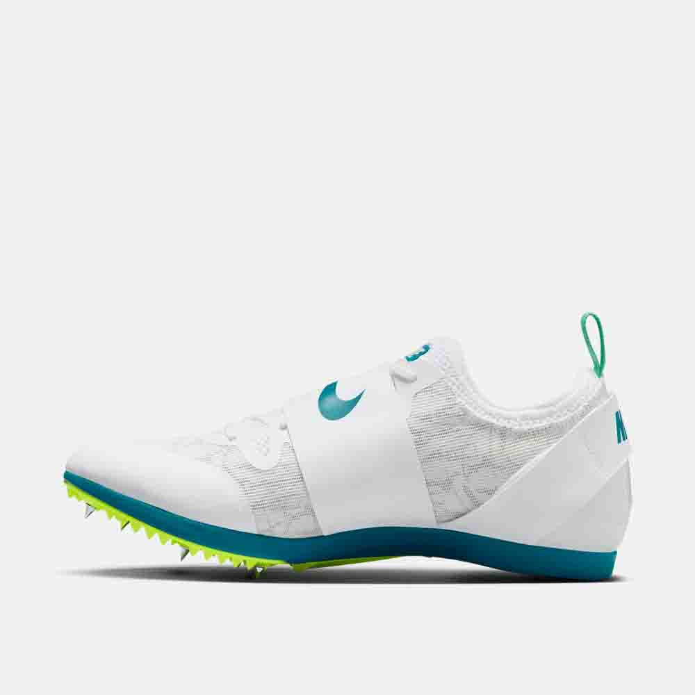 Side medial view of the Nike Pole Vault Elite Jumping Spikes.