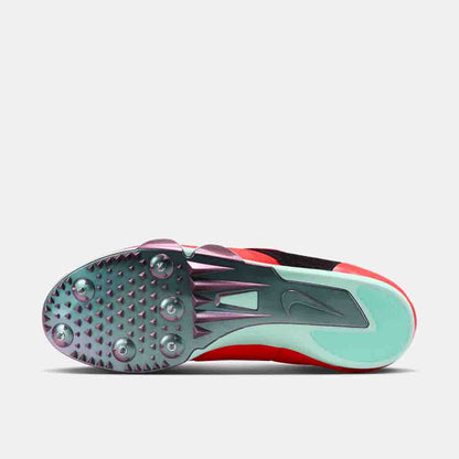 Bottom view of the Nike Pole Vault Elite Jumping Spikes.