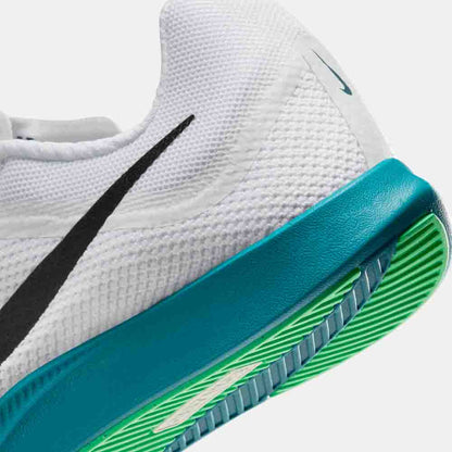 Up close, rear view of the Nike Zoom Rival Distance Spikes.