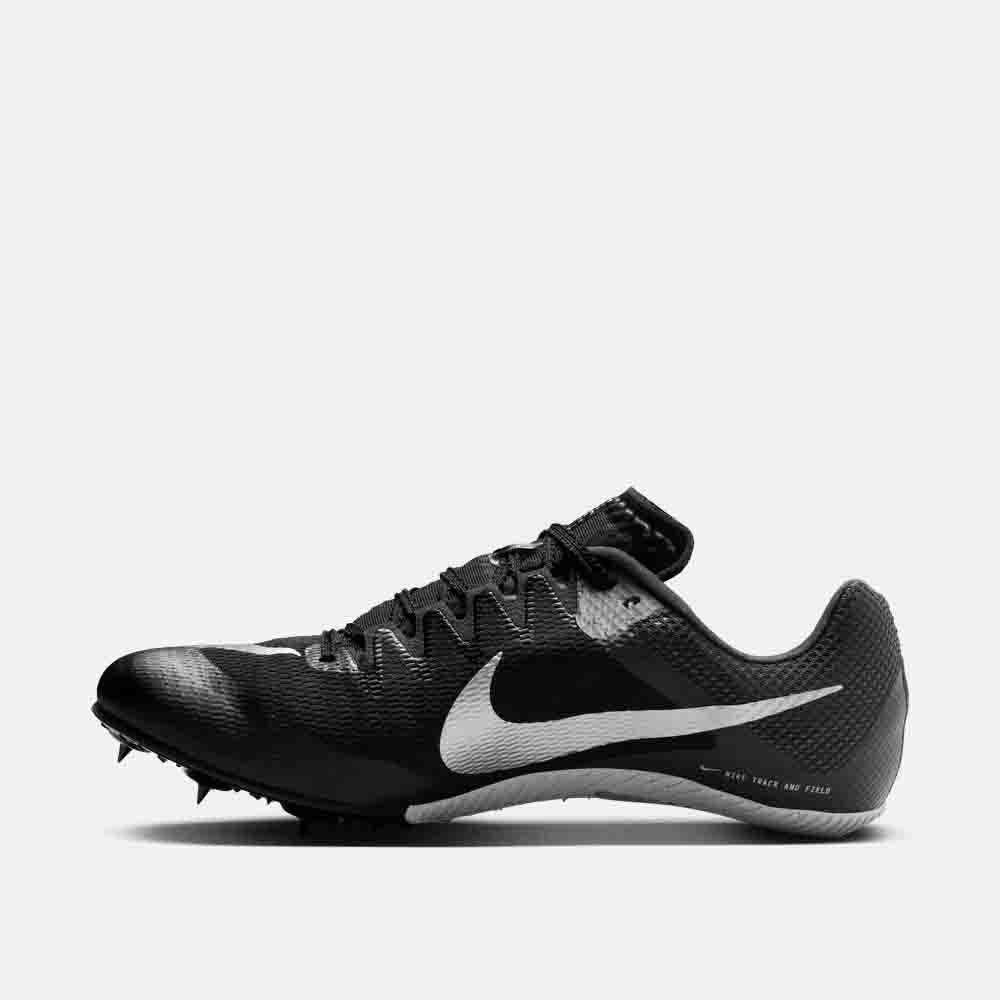 Side medial view of the Nike Zoom Rival Sprinting Spikes.